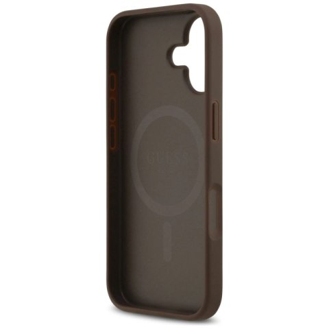 Etui Guess 4G Circle Classic Logo MagSafe na iPhone 17 - brązowe Guess