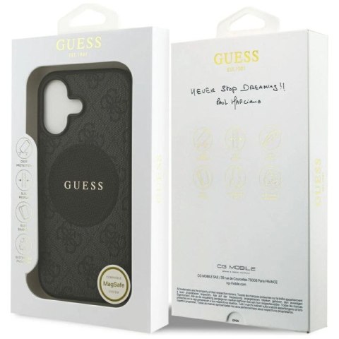 Etui Guess 4G Circle Classic Logo MagSafe na iPhone 17 - czarne Guess