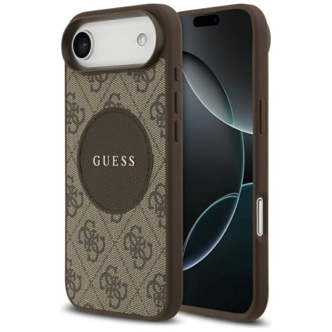 Etui Guess 4G Circle Classic Logo MagSafe na iPhone Air - brązowe Guess