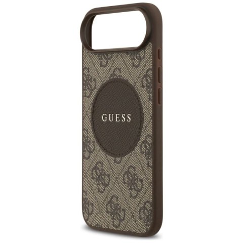 Etui Guess 4G Circle Classic Logo MagSafe na iPhone Air - brązowe Guess