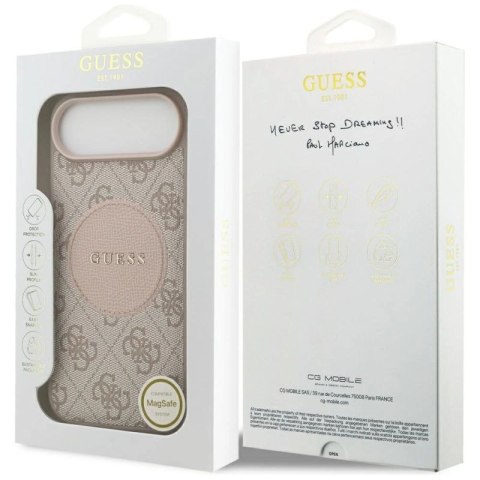 Etui Guess 4G Circle Classic Logo MagSafe na iPhone Air - różowe Guess