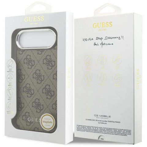 Etui Guess 4G Classic Logo MagSafe na iPhone Air - brązowe Guess
