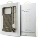 Etui Guess 4G Strap Triangle Logo MagSafe na iPhone 17 Pro Max - brązowe Guess