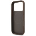Etui Guess 4G Strap Triangle Logo MagSafe na iPhone 17 Pro - brązowe Guess