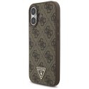 Etui Guess 4G Strap Triangle Logo MagSafe na iPhone 17 - brązowe Guess