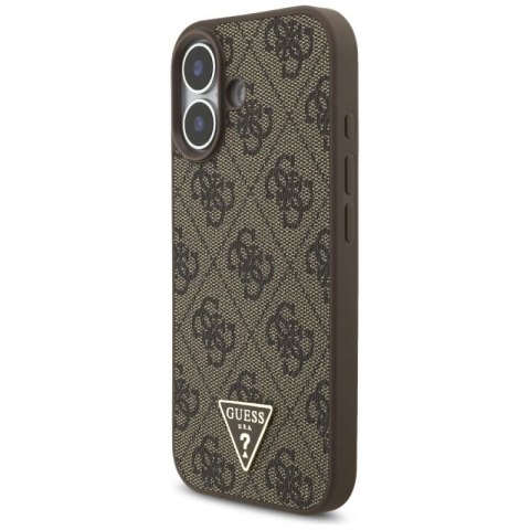 Etui Guess 4G Strap Triangle Logo MagSafe na iPhone 17 - brązowe Guess