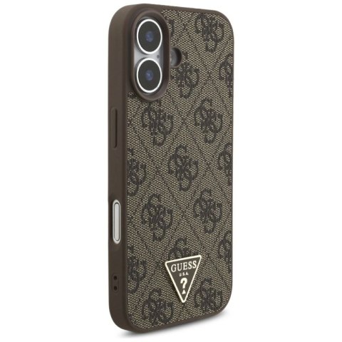 Etui Guess 4G Strap Triangle Logo MagSafe na iPhone 17 - brązowe Guess