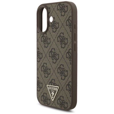 Etui Guess 4G Strap Triangle Logo MagSafe na iPhone 17 - brązowe Guess