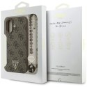 Etui Guess 4G Strap Triangle Logo MagSafe na iPhone 17 - brązowe Guess