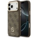 Etui Guess 4G Strass Logo MagSafe na iPhone 17 Pro Max - brązowe Guess