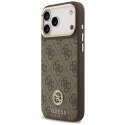 Etui Guess 4G Strass Logo MagSafe na iPhone 17 Pro Max - brązowe Guess