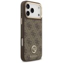 Etui Guess 4G Strass Logo MagSafe na iPhone 17 Pro Max - brązowe Guess