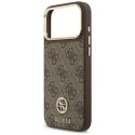 Etui Guess 4G Strass Logo MagSafe na iPhone 17 Pro Max - brązowe Guess