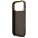 Etui Guess 4G Strass Logo MagSafe na iPhone 17 Pro Max - brązowe Guess