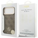 Etui Guess 4G Strass Logo MagSafe na iPhone 17 Pro Max - brązowe Guess