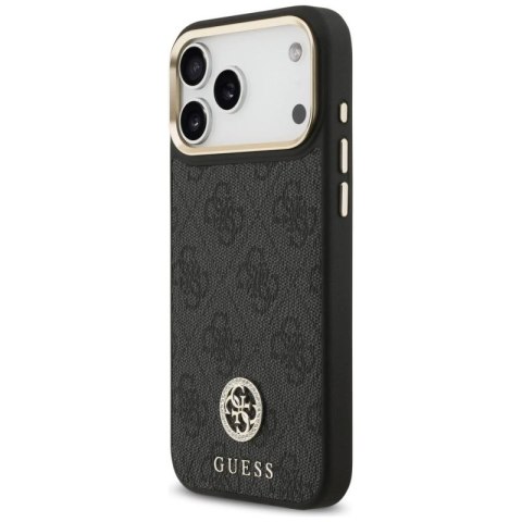 Etui Guess 4G Strass Logo MagSafe na iPhone 17 Pro Max - czarne Guess