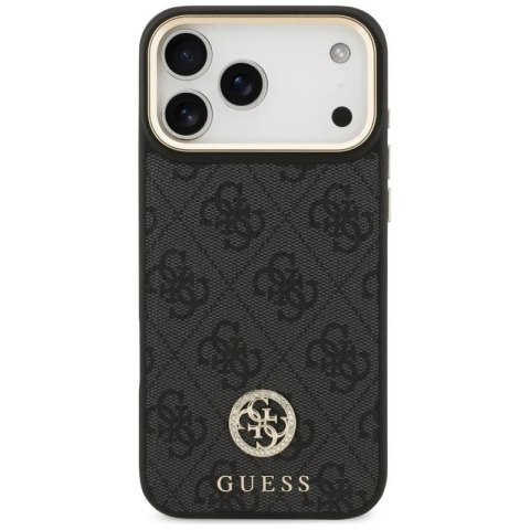 Etui Guess 4G Strass Logo MagSafe na iPhone 17 Pro Max - czarne Guess