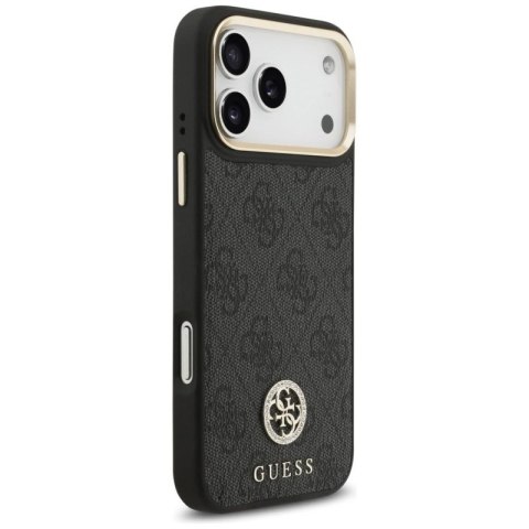 Etui Guess 4G Strass Logo MagSafe na iPhone 17 Pro Max - czarne Guess