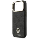 Etui Guess 4G Strass Logo MagSafe na iPhone 17 Pro Max - czarne Guess