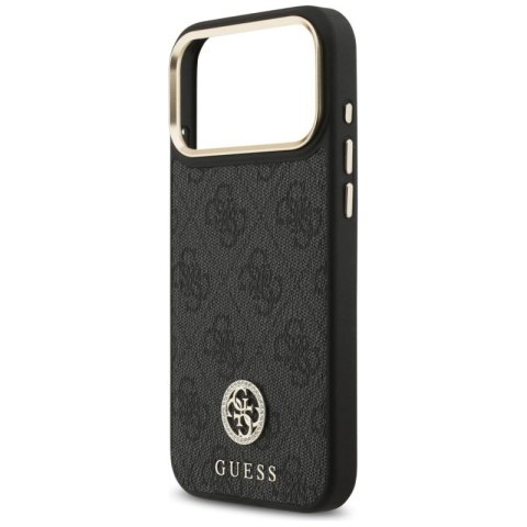 Etui Guess 4G Strass Logo MagSafe na iPhone 17 Pro Max - czarne Guess