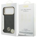Etui Guess 4G Strass Logo MagSafe na iPhone 17 Pro Max - czarne Guess