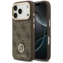 Etui Guess 4G Strass Logo MagSafe na iPhone 17 Pro - brązowe Guess