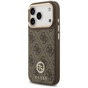 Etui Guess 4G Strass Logo MagSafe na iPhone 17 Pro - brązowe Guess