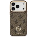 Etui Guess 4G Strass Logo MagSafe na iPhone 17 Pro - brązowe Guess