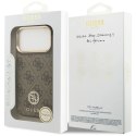 Etui Guess 4G Strass Logo MagSafe na iPhone 17 Pro - brązowe Guess