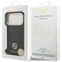 Etui Guess 4G Strass Logo MagSafe na iPhone 17 Pro - czarne Guess