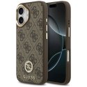 Etui Guess 4G Strass Logo MagSafe na iPhone 17 - brązowe Guess