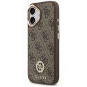 Etui Guess 4G Strass Logo MagSafe na iPhone 17 - brązowe Guess