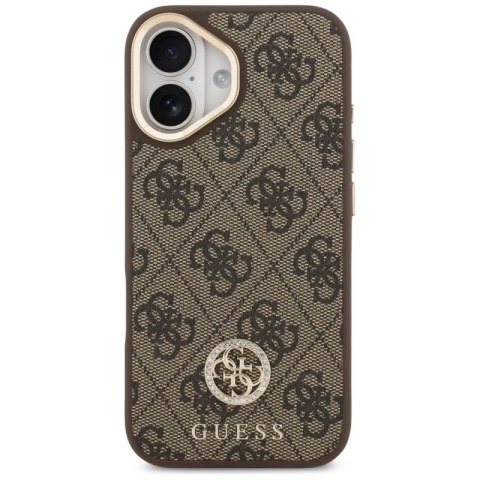 Etui Guess 4G Strass Logo MagSafe na iPhone 17 - brązowe Guess