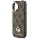 Etui Guess 4G Strass Logo MagSafe na iPhone 17 - brązowe Guess