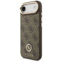 Etui Guess 4G Strass Logo MagSafe na iPhone Air - brązowe Guess