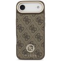 Etui Guess 4G Strass Logo MagSafe na iPhone Air - brązowe Guess