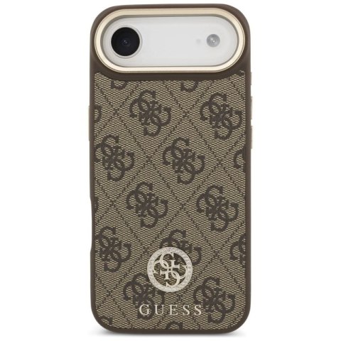 Etui Guess 4G Strass Logo MagSafe na iPhone Air - brązowe Guess