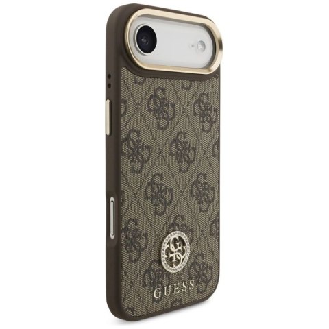 Etui Guess 4G Strass Logo MagSafe na iPhone Air - brązowe Guess