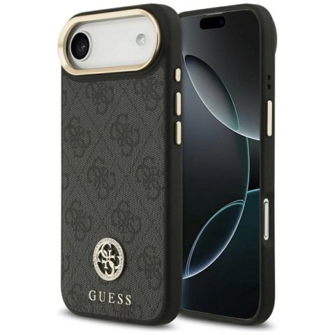 Etui Guess 4G Strass Logo MagSafe na iPhone Air - czarne Guess