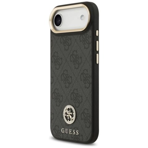 Etui Guess 4G Strass Logo MagSafe na iPhone Air - czarne Guess