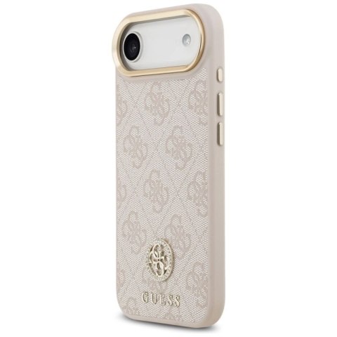Etui Guess 4G Strass Logo MagSafe na iPhone Air - różowe Guess