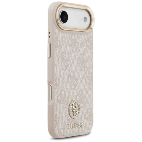 Etui Guess 4G Strass Logo MagSafe na iPhone Air - różowe Guess