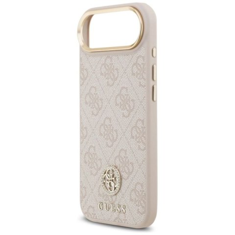 Etui Guess 4G Strass Logo MagSafe na iPhone Air - różowe Guess