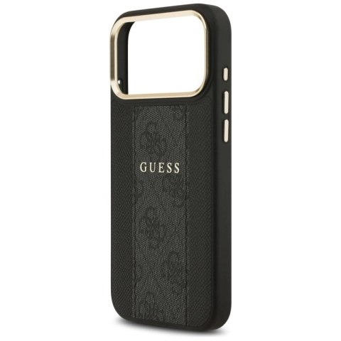 Etui Guess 4G Stripe MagSafe na iPhone 17 Pro Max - czarne Guess