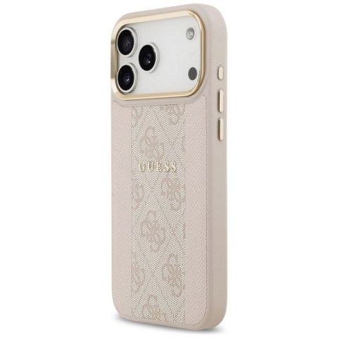 Etui Guess 4G Stripe MagSafe na iPhone 17 Pro Max - różowe Guess