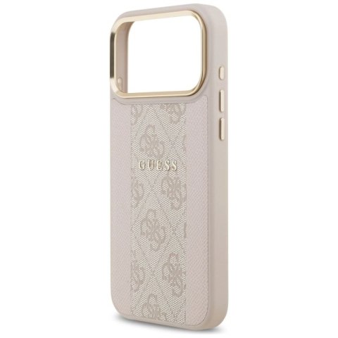 Etui Guess 4G Stripe MagSafe na iPhone 17 Pro Max - różowe Guess