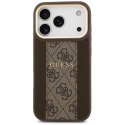 Etui Guess 4G Stripe MagSafe na iPhone 17 Pro - brązowe Guess