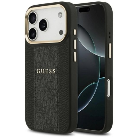 Etui Guess 4G Stripe MagSafe na iPhone 17 Pro - czarne Guess