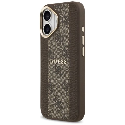 Etui Guess 4G Stripe MagSafe na iPhone 17 - brązowe Guess