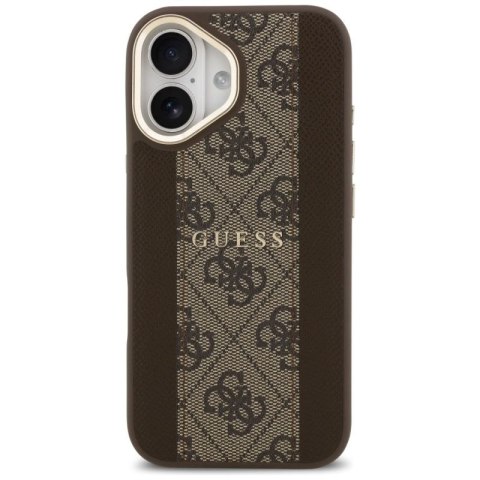Etui Guess 4G Stripe MagSafe na iPhone 17 - brązowe Guess